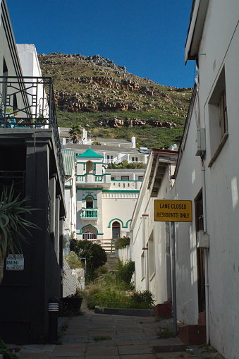 Mosque at the end of an alley in Simon's Town, near Cape Town, South Africa