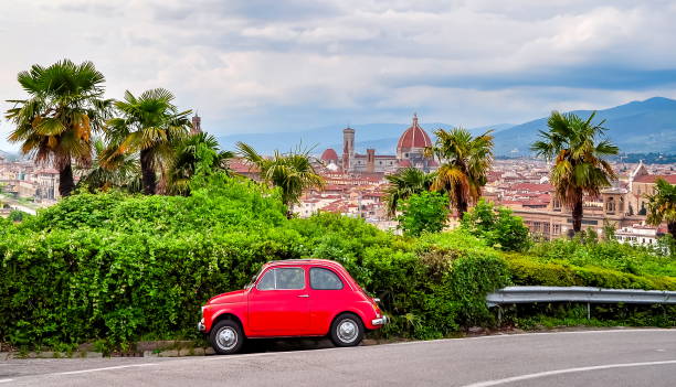 Florence cityscape on a cloudy day, Italy