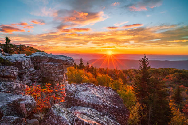 morning radiance - canaan valley imagens e fotografias de stock