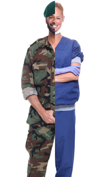 istock Man and woman with different professions 1083005794