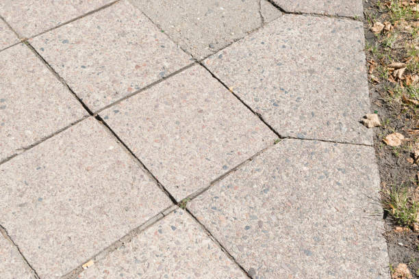 istock Grey Old Stone Pavement Top View or Granite Cobblestone Road 1083019568