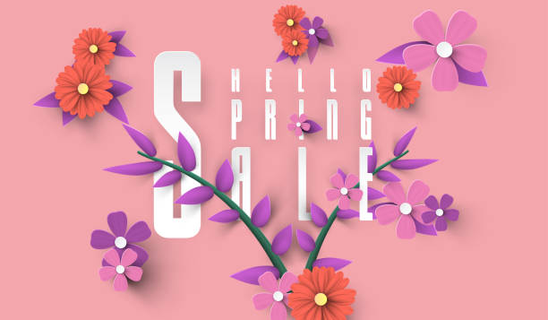 istock Spring Sale Banner with green leaf and colorful background. Vector Design for your greetings card, flyers,  web banner , invitation, posters, brochure, banners, calendar, spring sale. 1083023466