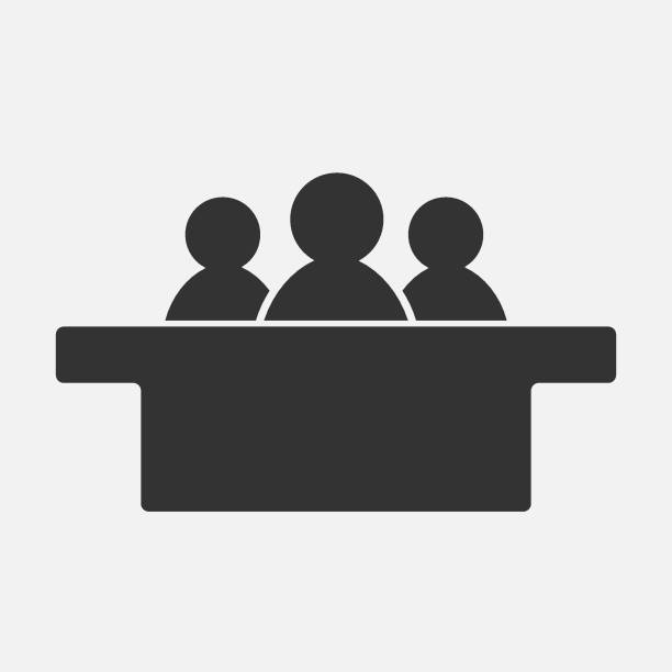 chemodan Jurors icon isolated on white background. Vector illustration. Eps 10. judge stock illustrations