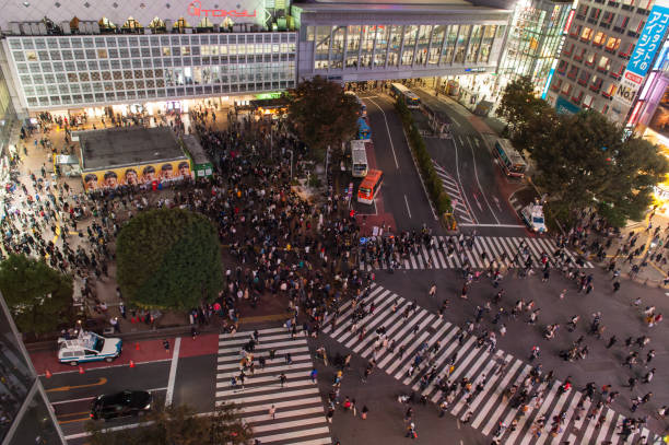 istock crowded Shibuya cross road, Tokyo 1083033730
