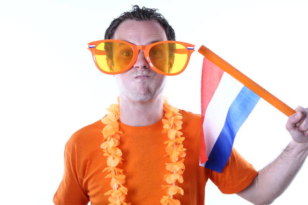 istock Beautiful caucasian dutch soccer supporter 1083048464