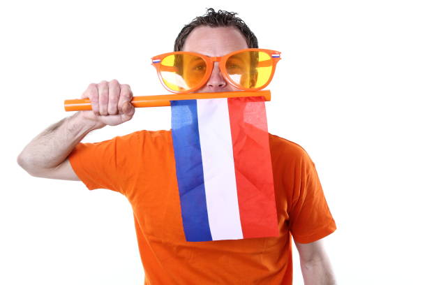 istock Beautiful caucasian dutch soccer supporter 1083048486