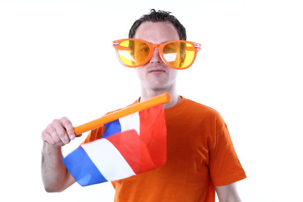 istock Beautiful caucasian dutch soccer supporter 1083048496