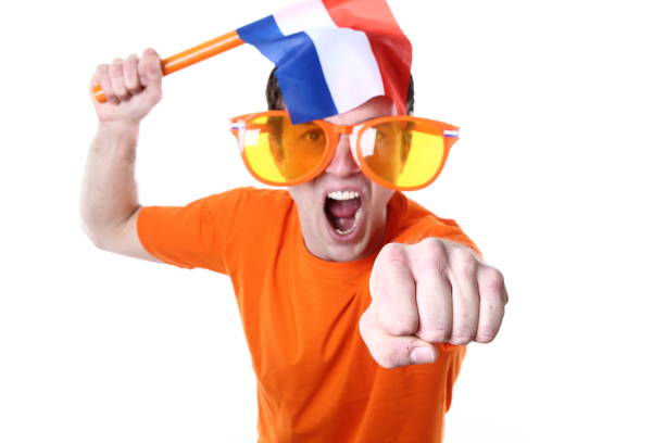 istock Beautiful caucasian dutch soccer supporter 1083048504