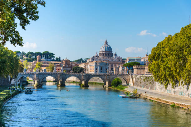 istock Saint Peter dome seen from Tiber river in Rome 1083059810