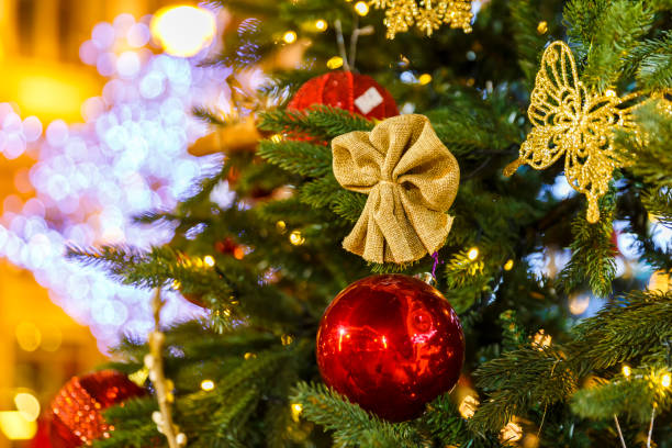 istock Christmas toys hanging on a Christmas tree 1083061156