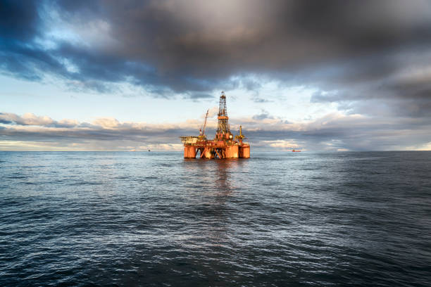 istock Offshore oil rig at day 1083061508