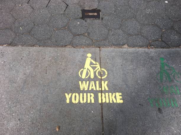 istock Walk Your Bike Sign 1083063526