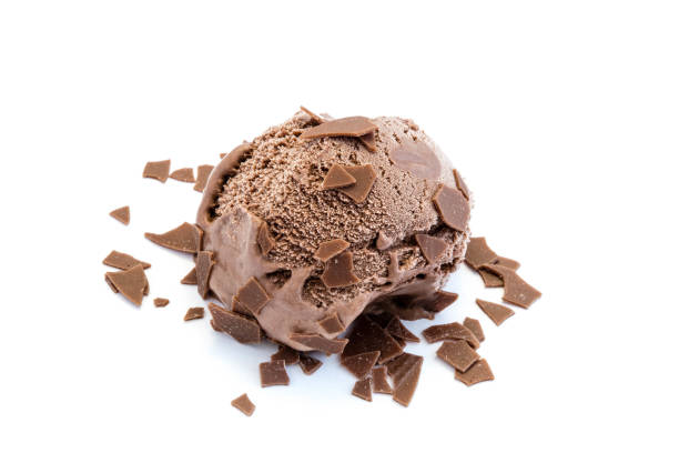 istock Chocolate ice cream cone isolated on white background 1083063880