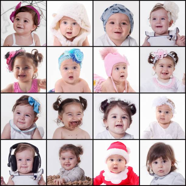 istock Group of various baby making different facial expressions 1083066068