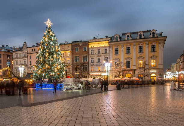 istock Krakow, Poland, Christmas tree on old town 1083072734