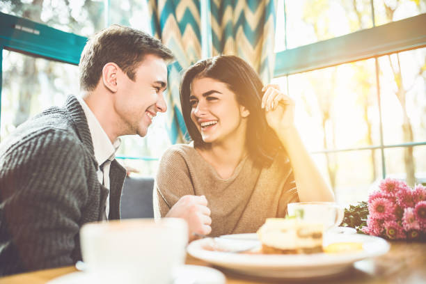 istock The happy couple have a romantic date in a restaurant 1083082562
