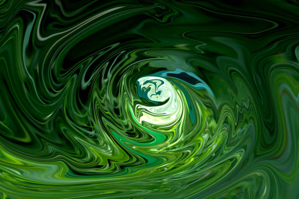 istock Liquid Abstract Pattern With DarkGreen, ForestGreen, And PaleGreen Graphics Color Art Form. Digital Background With Liquid Flow. 1083085798