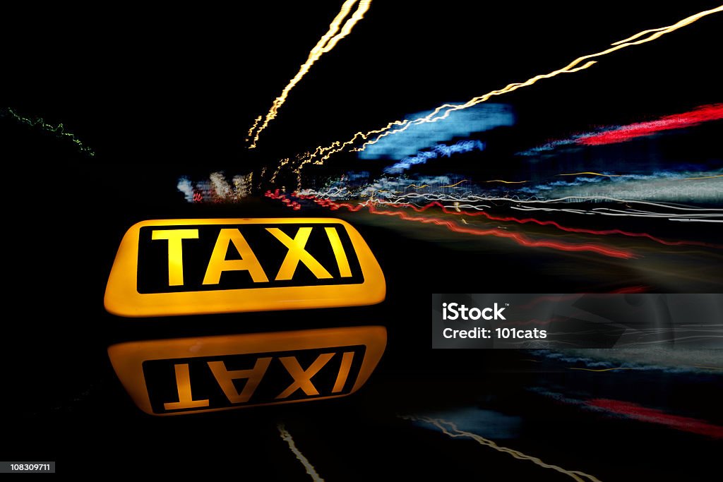 driver di notte - Foto stock royalty-free di Taxi