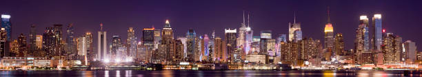 istock Cityscape of Midtown Manhattan illuminated at night 108309780