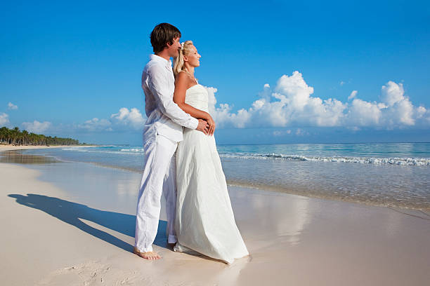 Caribbean wedding travel stock photo