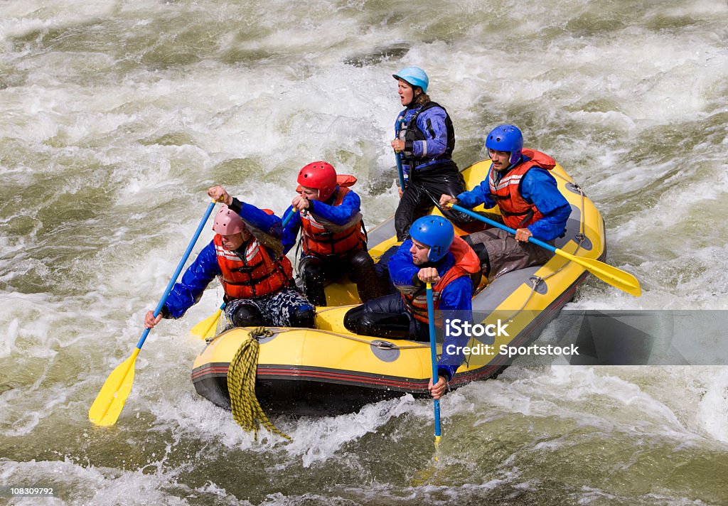 Rafting sul fiume Arkansas In Colorado - Foto stock royalty-free di Rafting