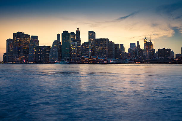 istock Colorful Sunset Manhattan New York City Skyline 108309821