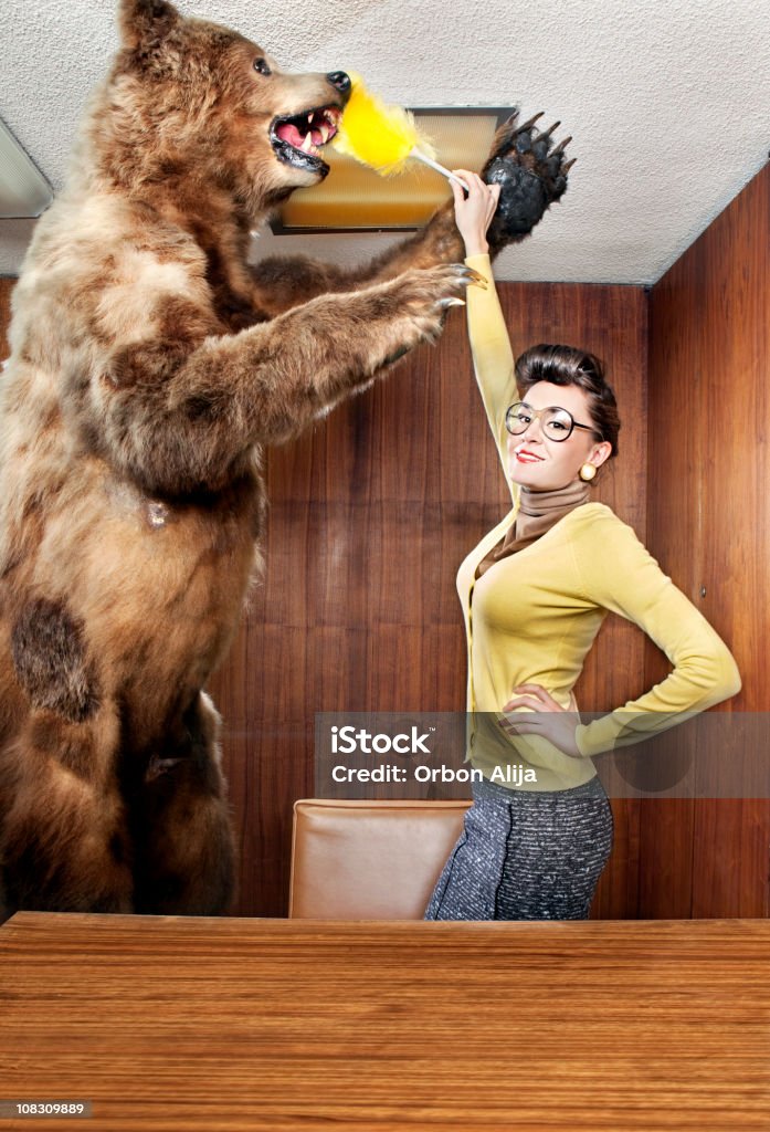 Pulizia del bear - Foto stock royalty-free di Humour