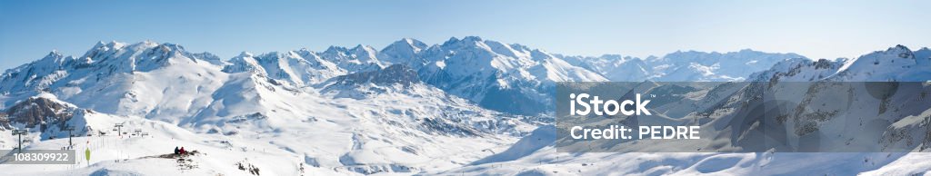 Admirant les Pyrénées - Photo de Neige libre de droits