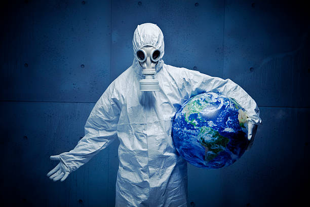 Concerned for the planet. Nuclear disaster stock photo