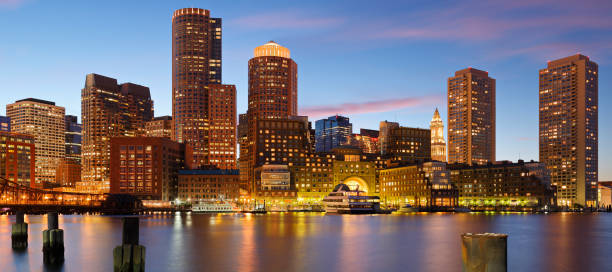 istock A panoramic view of Boston skyline during sunset 108310039