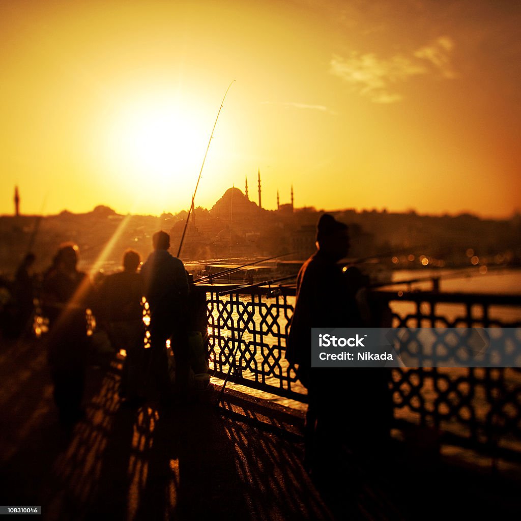 Coucher de soleil à Istanbul, en Turquie - Photo de Foule libre de droits