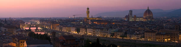 istock Florence landmark sunset Ponte Vecchio Duomo panorama Tuscany Italy 108310155