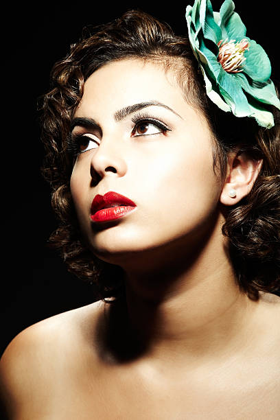 istock Model with Flower in Hair 108310173
