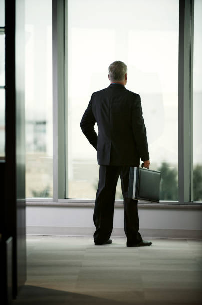 istock Super businessman looking to the future 108310221