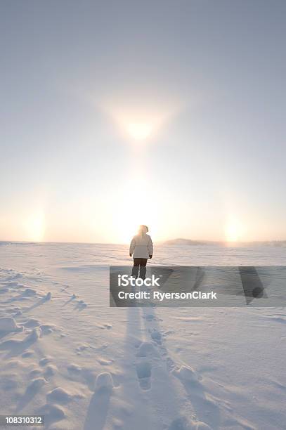 Arctic Sundogs O Parhelion - Fotografie stock e altre immagini di Canada - Canada, Circolo Artico, Adulto