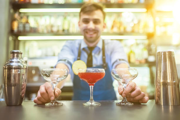 istock The happy barman working on the bar 1083103648