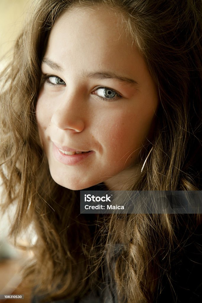 Thirteen years old girl close up  Adolescence Stock Photo