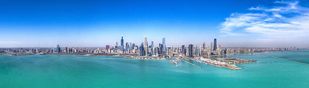 Chicago Skyline Panorama Luftbild HDR – Foto