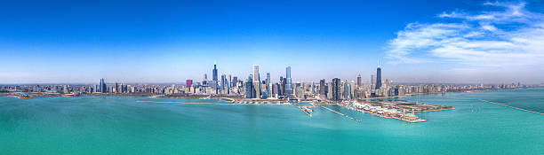 istock Chicago Skyline, Aerial HDR Panorama 108310689