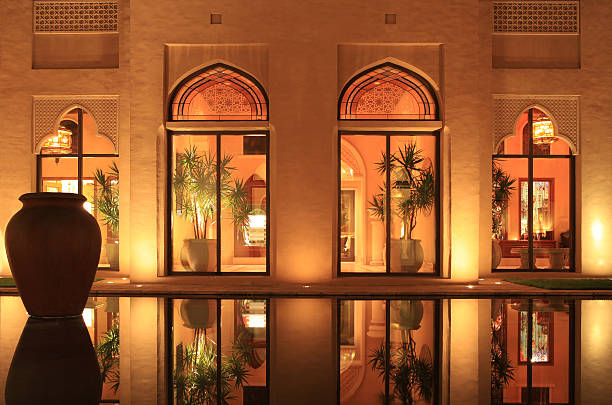 Arabian style resort stock photo
