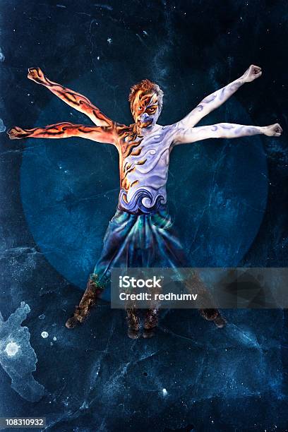 Elemental 비트루비우스 인체 4대 원소에 대한 스톡 사진 및 기타 이미지 - 4대 원소, 물, 바람