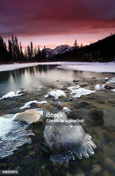 Beautiful Winter Scenic In Canadian Rockies Stock Photo - Download Image Now - Alberta, Banff National Park, Beauty In Nature