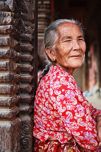 istock Old Nepali woman 108311125