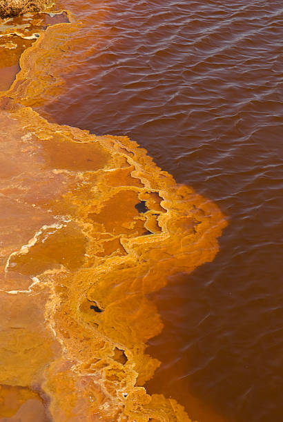 petroleum see im dallol vulkan danakil depression, äthiopien - afar desert stock-fotos und bilder
