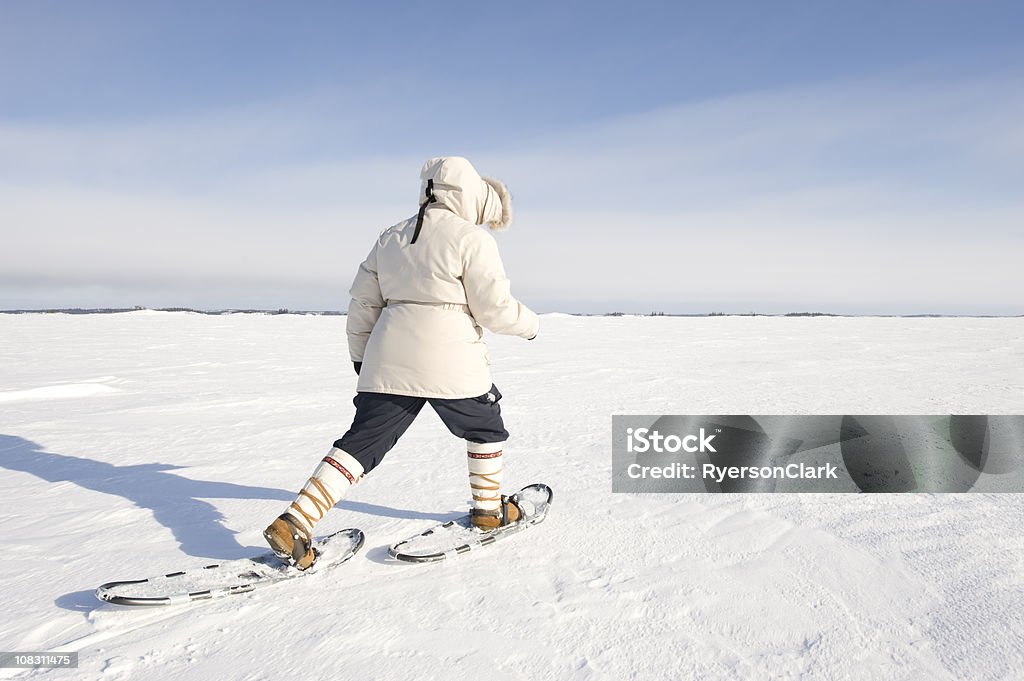 Artic Andar de Raquetas de Neve, Yellowknife. - Royalty-free Territórios do noroeste Foto de stock