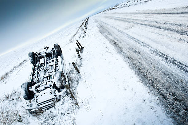 istock Crashed Off Road Vehicle in the Snow 108311550