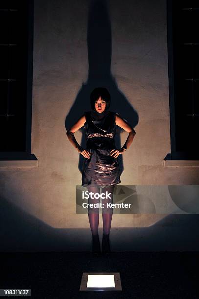 Mujer En Spotlight Foto de stock y más banco de imágenes de 25-29 años - 25-29 años, 30-39 años, Adulto