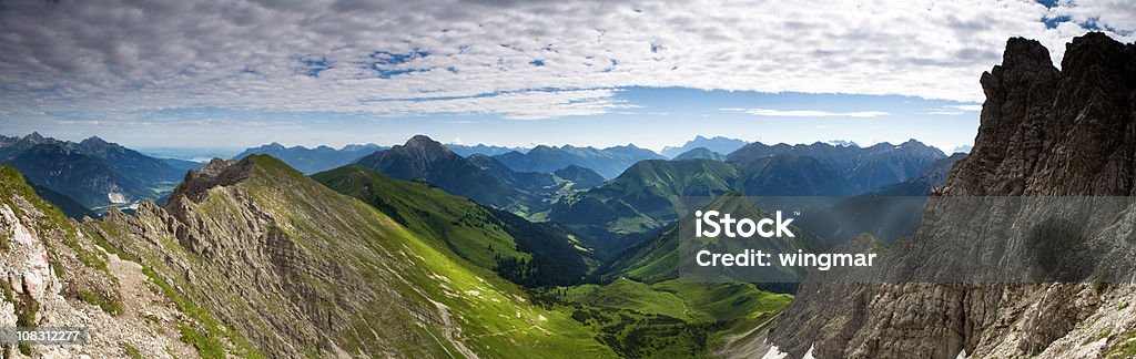 Vista de topo do Monte knittelkarspitz em tirol, Áustria - Royalty-free Alpes Europeus Foto de stock