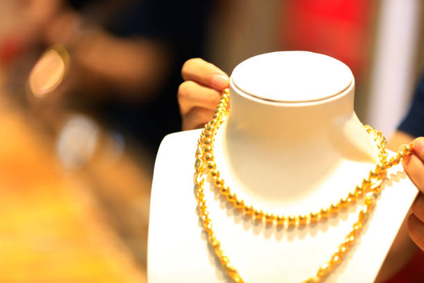 istock Gold jewelry in the mall 1083123720