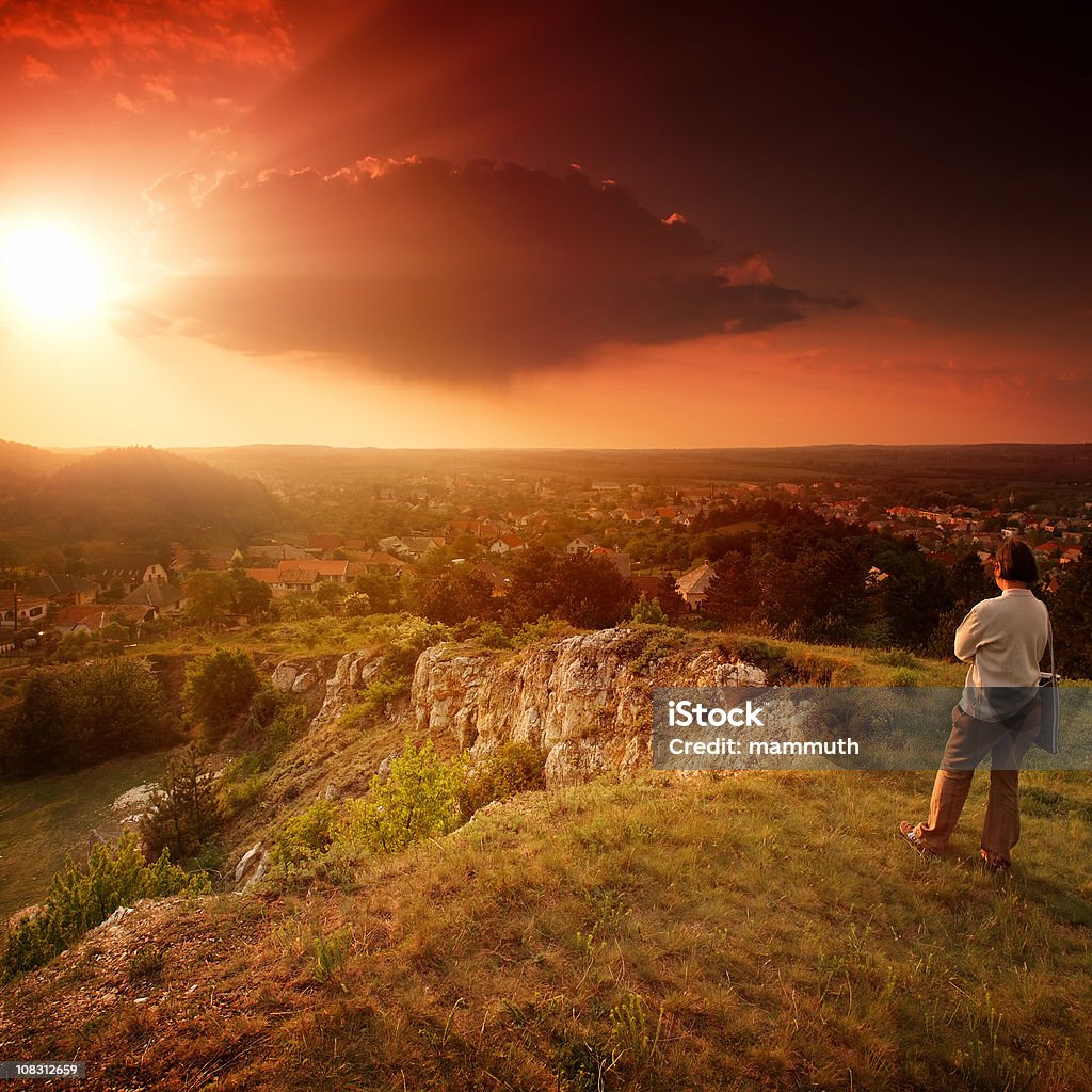 Admirar a pôr-do-sol - Royalty-free Admiração Foto de stock